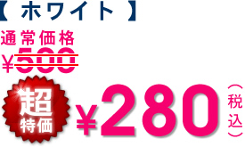 �G�A���[T�V���c/�z���C�g�F�ʏ퉿�i500�~�̂Ƃ���A���ʉ��i280�~�I
