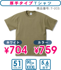 T-2CS：厚手タイプTシャツ